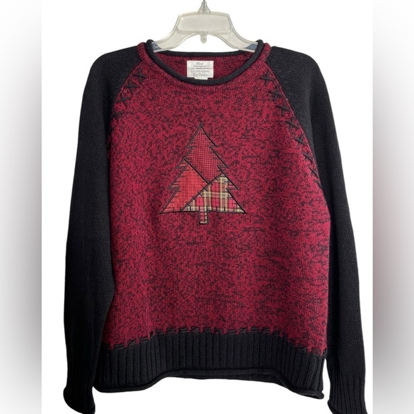 Christopher & Banks Sweater Womens XL Hand Embroidered Holiday Christmas Classic - Picture 1 of 15